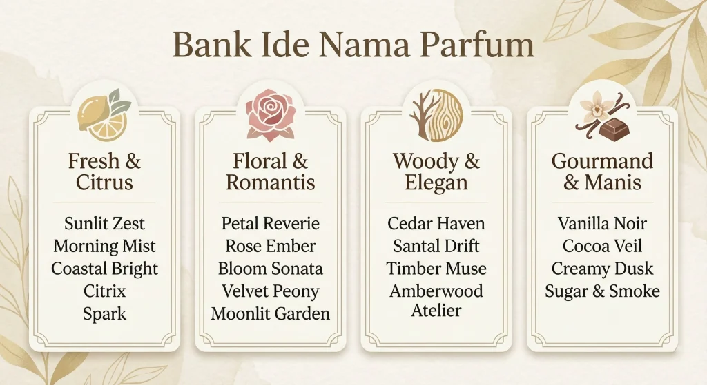 bank ide nama parfum