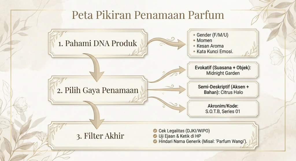 mind map penamaan parfum